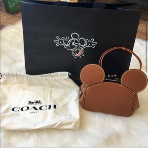 NWT Disney x Coach Mickey Ears Kisslock purse